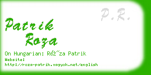 patrik roza business card